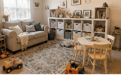 warm living room editorial